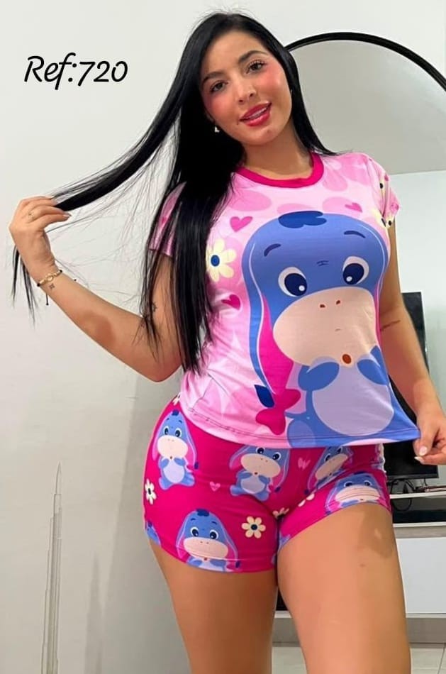 Pijama shor y blusa subli