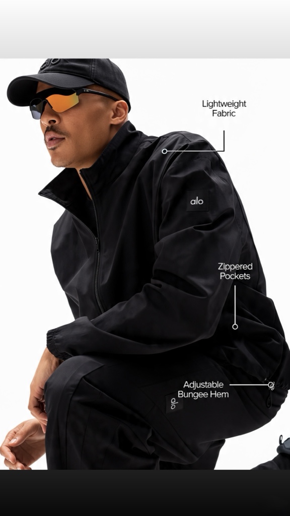 Alo Track jacket full black