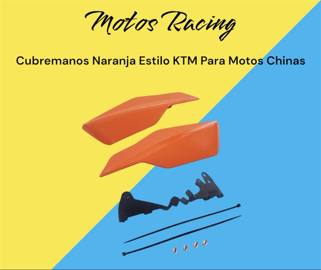 Cubremanos Naranja Estilo KTM Para Motos Chinas