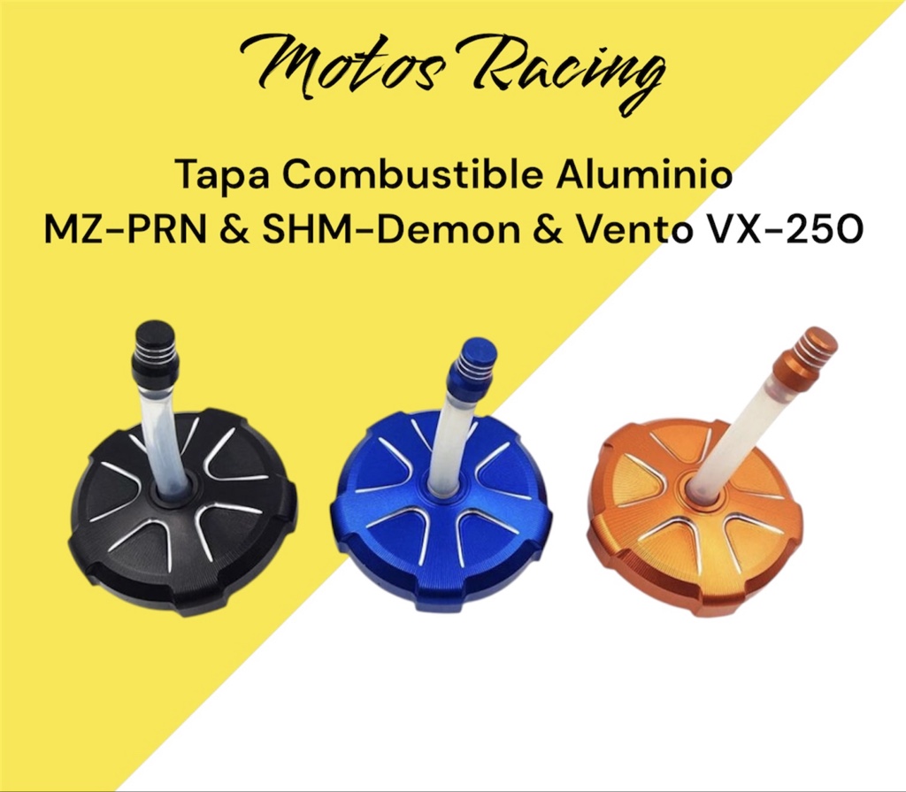 Tapa Combustible Aluminio MZ-PRN & SHM-Demon & Vento VX-250