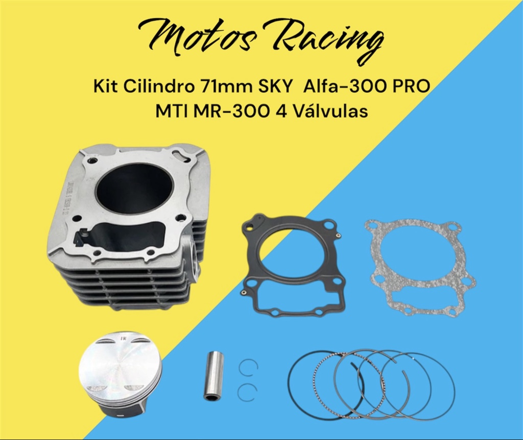 Kit Cilindro 71mm SKY Alfa-300 PRO MTI MR-300 4 Válvulas