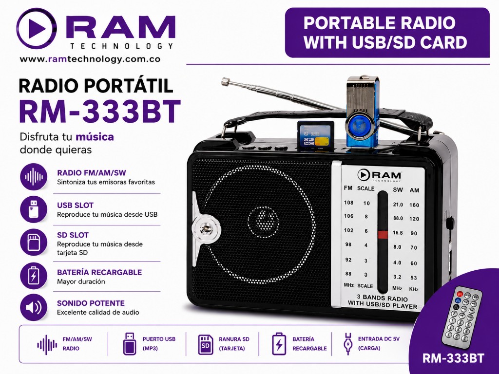 RADIO PORTÁTIL RAM 333