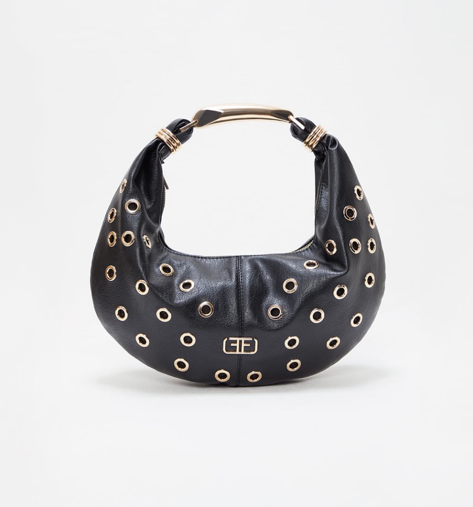 Bolso negro taches dorados