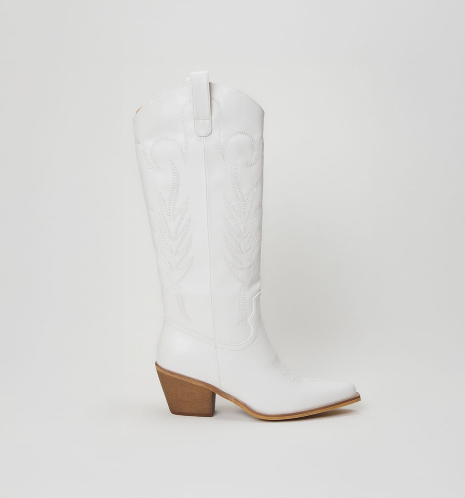 Botas blancas texanas