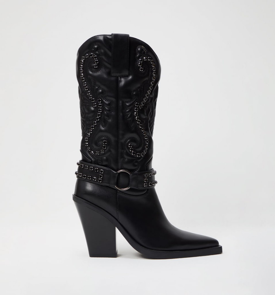 Botas negras texanas