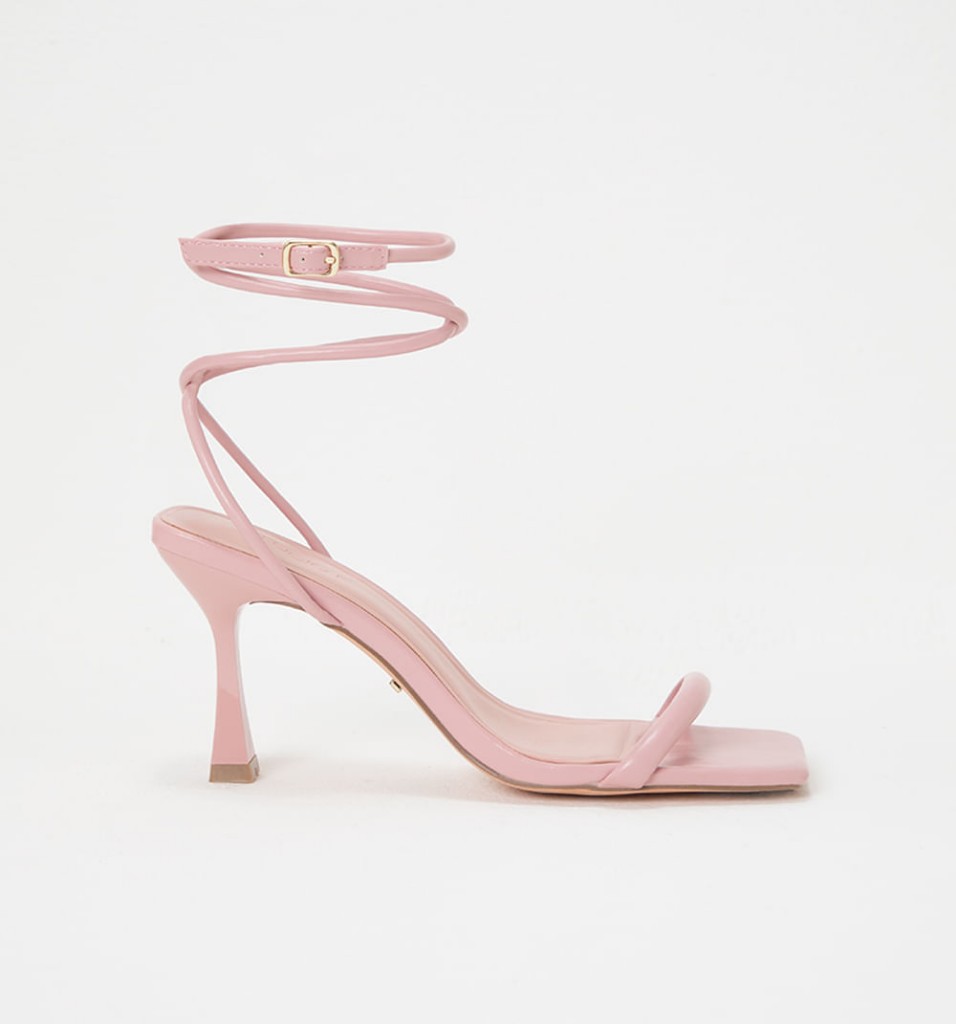 Sandalias rosa tacón alto