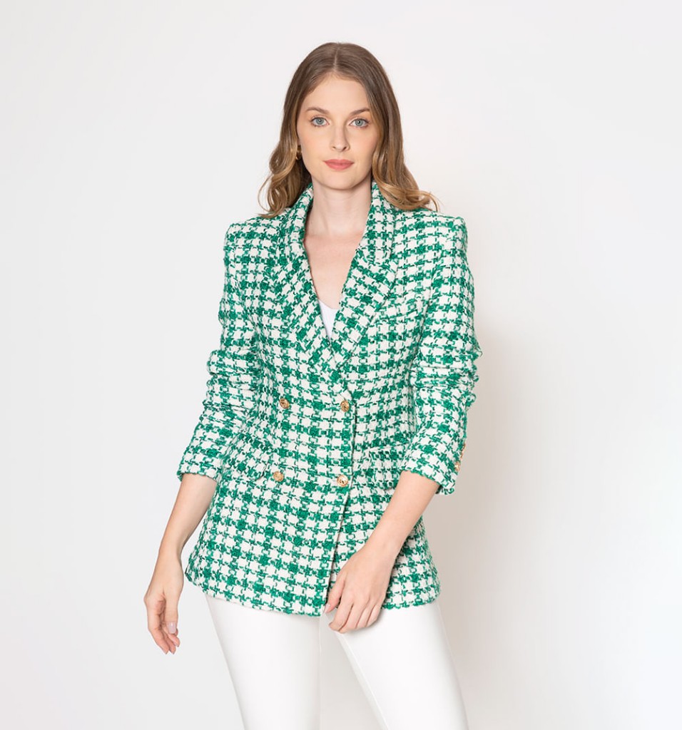 Blazer verde y blanco