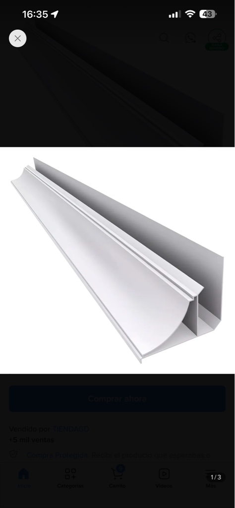 Perfil moldura 3m