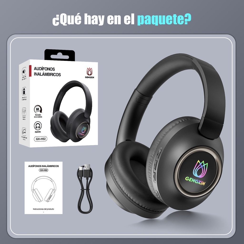 Gengxin audifonos inalambricos GX-KB 08 negros
