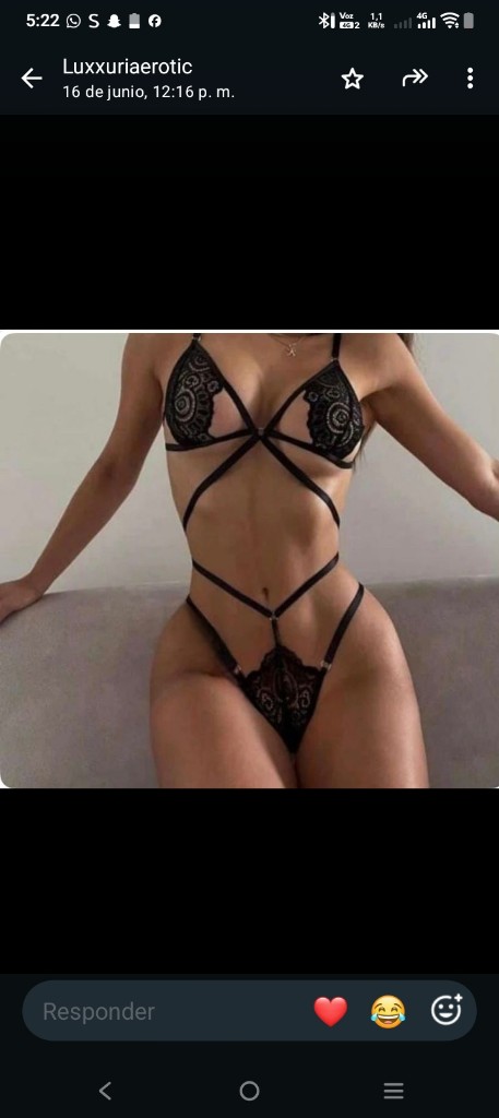 Lencería conjunto 4 tiras  talla S