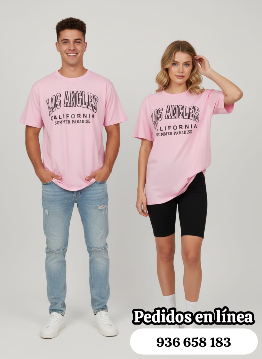 Camiseta rosa "Los Angeles California Summer Paradise"