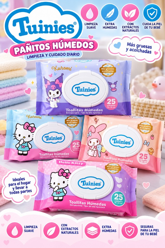 Tuinies toallitas húmedas 25 UNIDADES