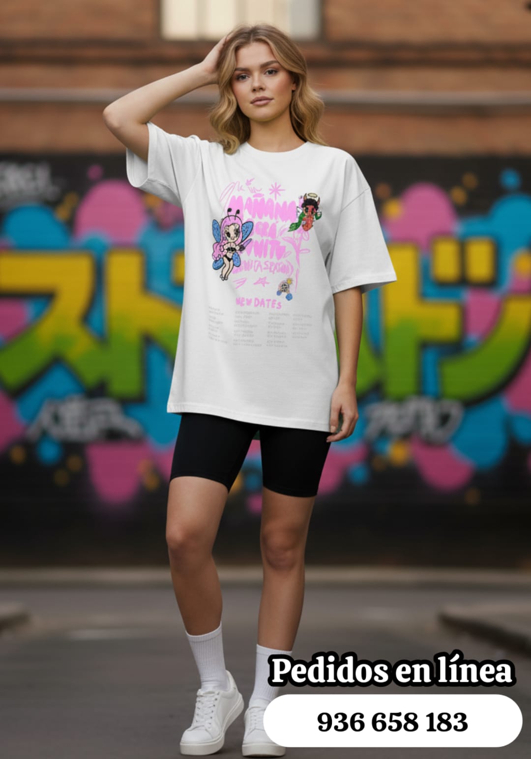 Polo oversize blanco "Karol G"