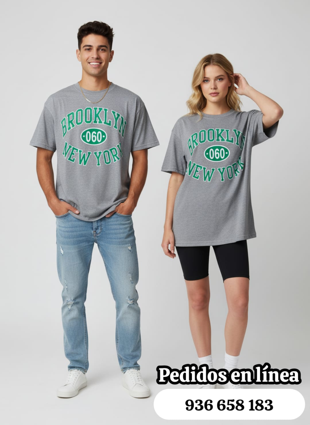 Camiseta gris Brooklyn New York 060