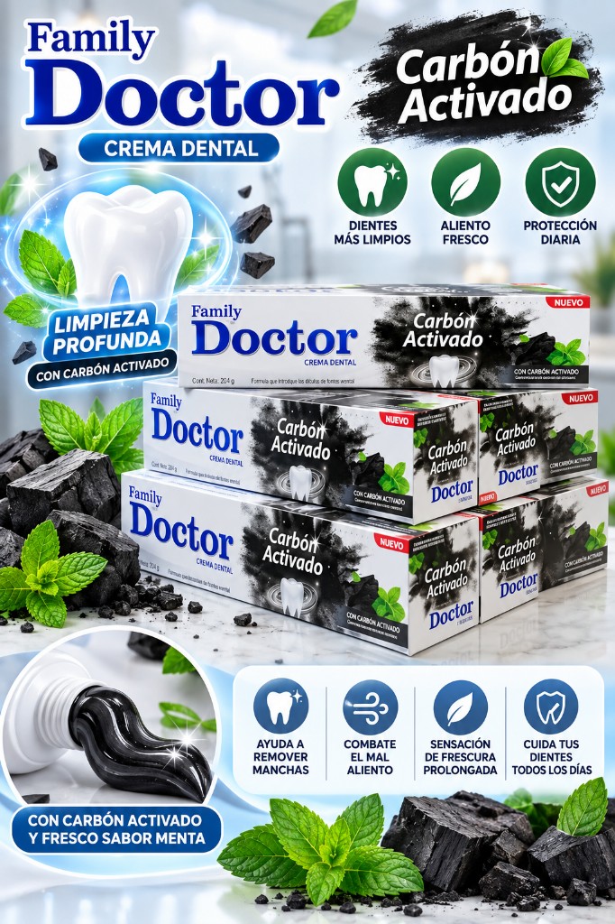 Family Doctor crema dental carbón activado