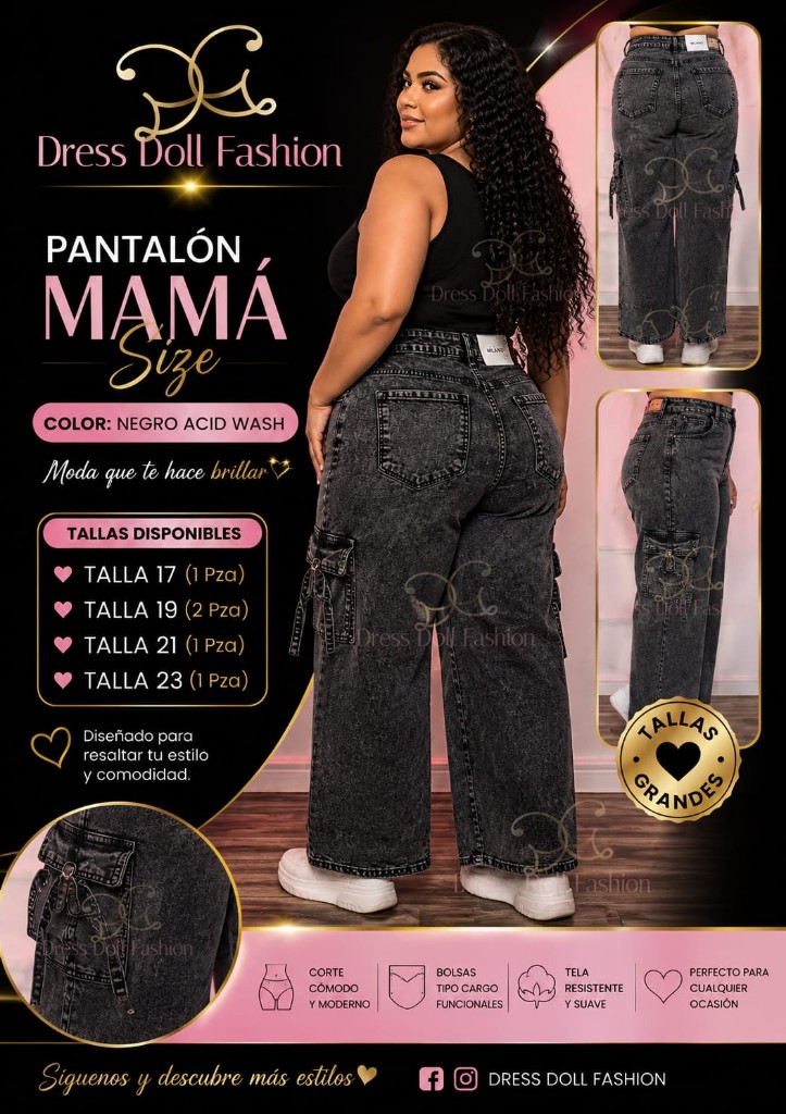 Pantalón over size mamá size