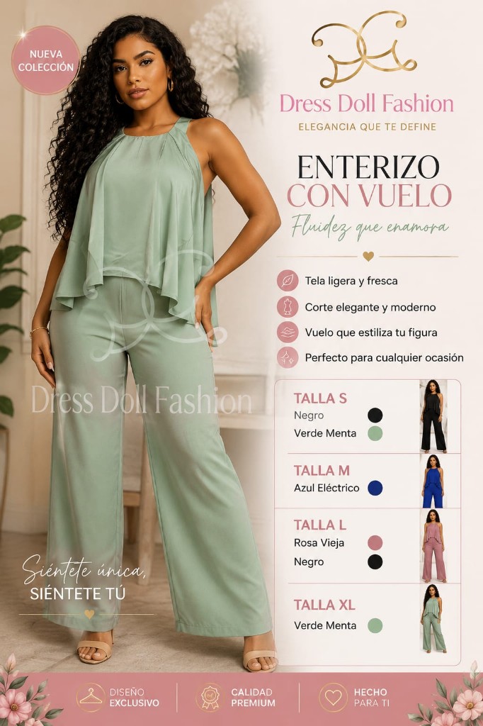 Enterizo casual de vuelo