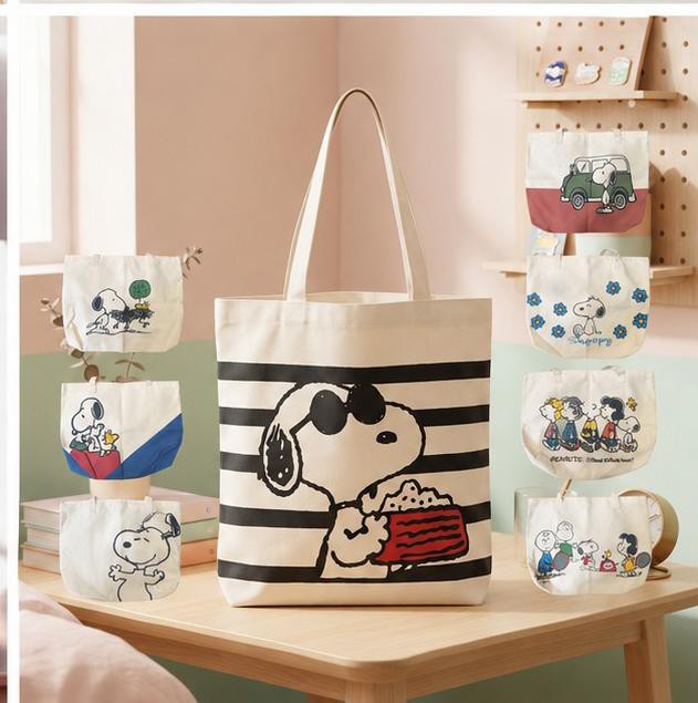 Bolsa de manta amplia con cierre Snoopy