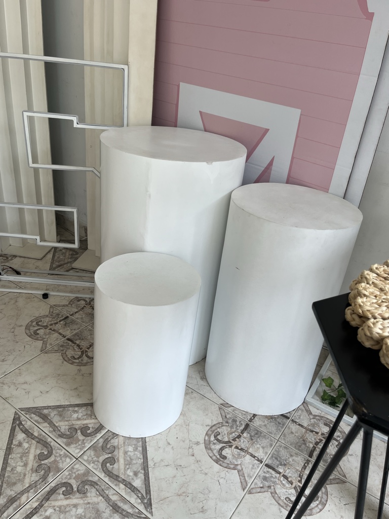 TRIO DE CILINDROS BLANCOS