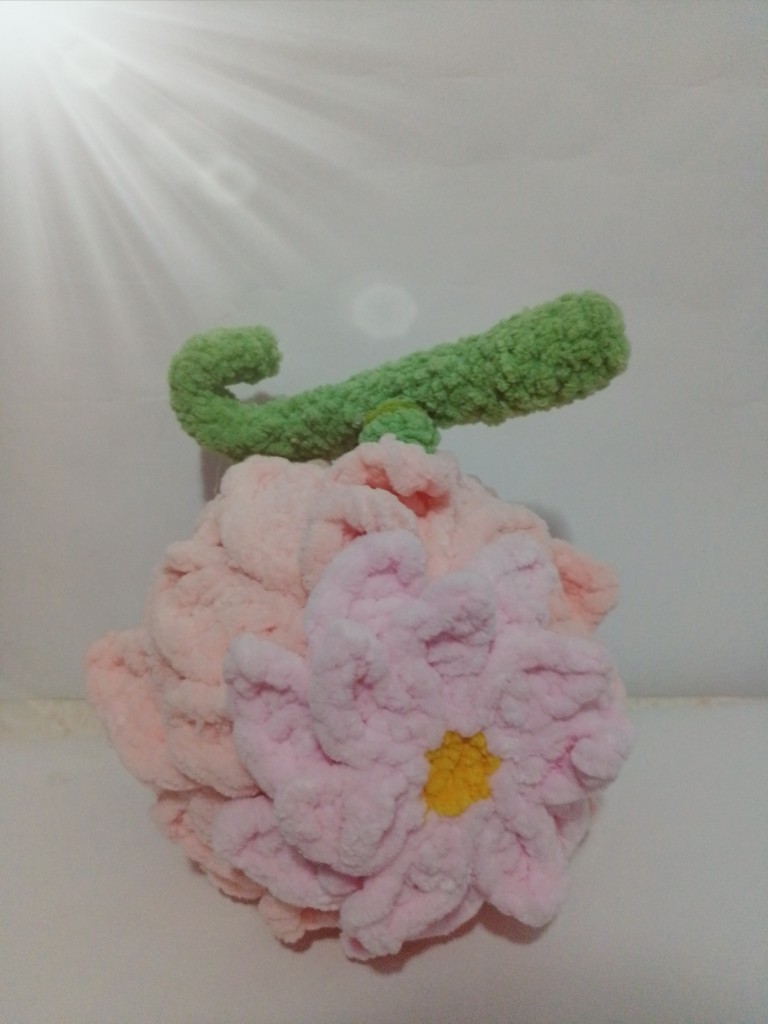 Flor de felpa rosa one piece