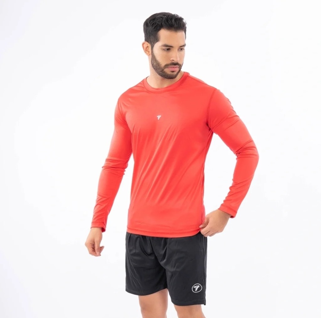 BUZO COMPRESION HOMBRE ROJO