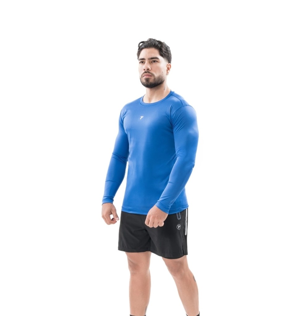 BUZO COMPRESION HOMBRE AZUL REY