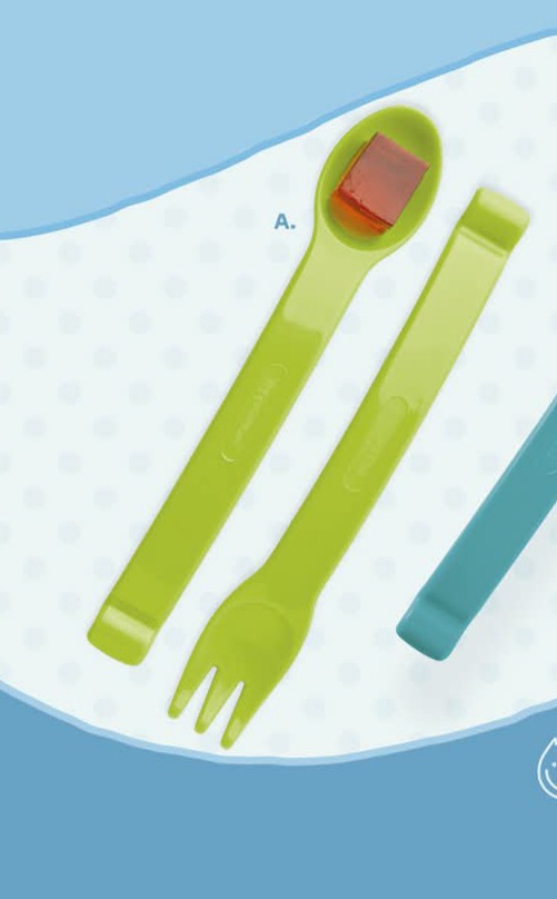 Cubiertos para niños Verde