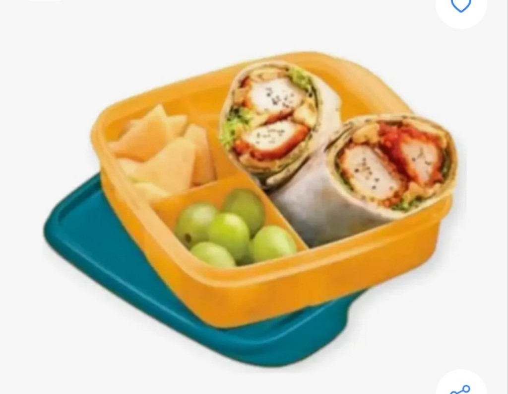 Eco Lunch cuadrado Naranja s/turquesa
