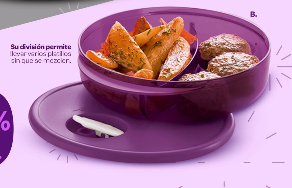 Cristalware redondo Morado