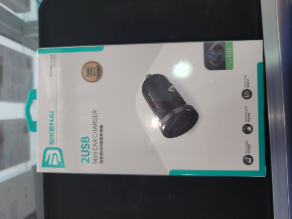 SIKENA C10 cargador carro negro 2USB