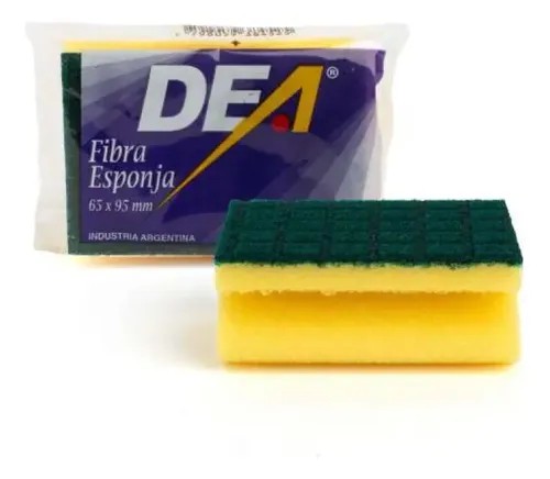 DEA fibra esponja verde amarilla