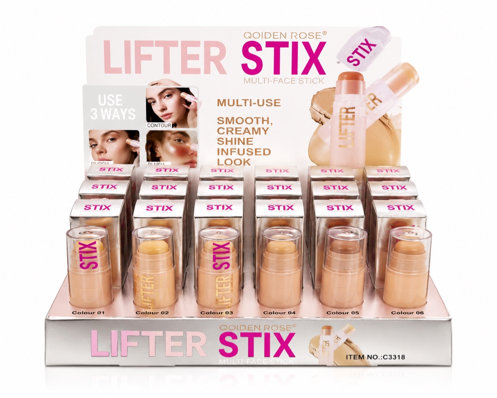 CORRECTOR+CONTORNO QOIDEN ROSE
