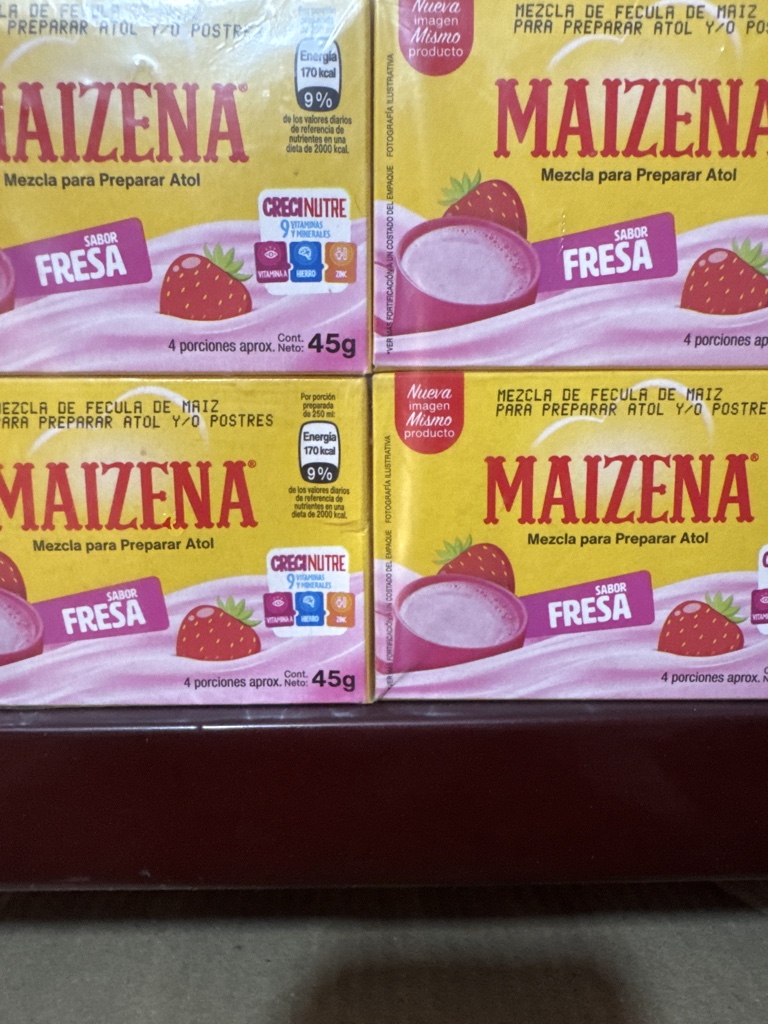Maizena fresa 45g (paquete de 12 und)