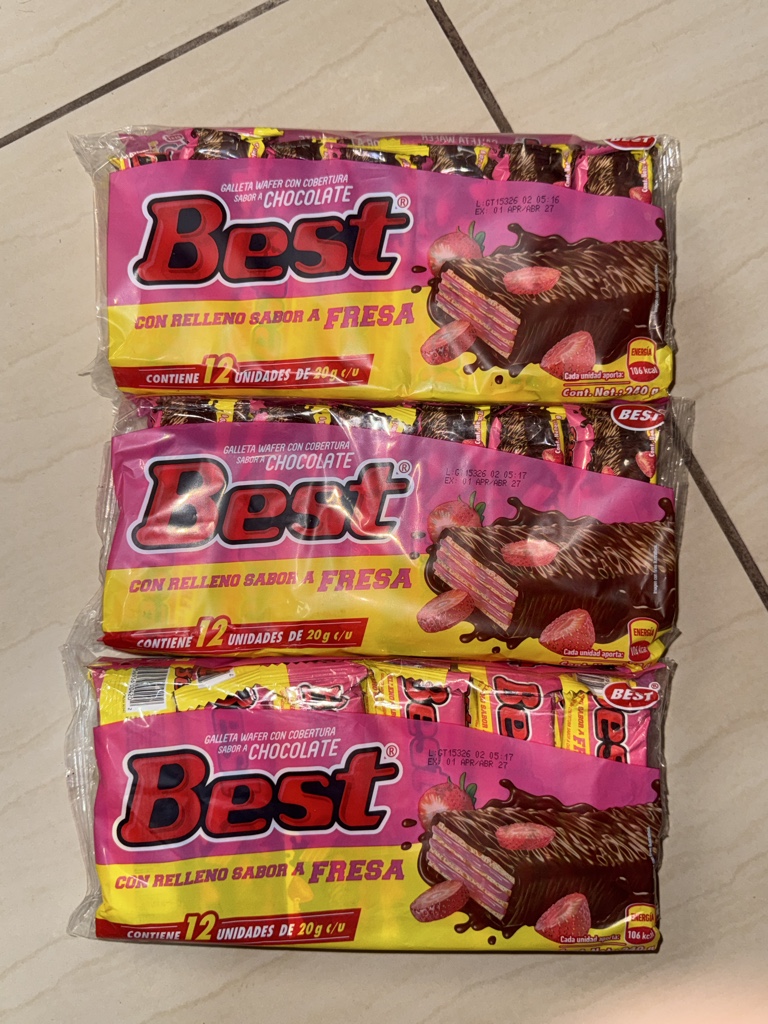 Galleta Best wafer chocolate fresa
