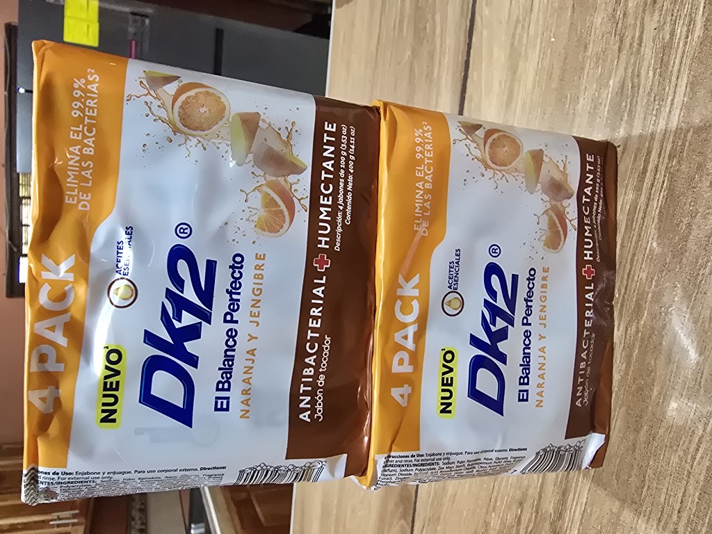 DK12 jabón antibacterial naranja y jengibre 4 pack
