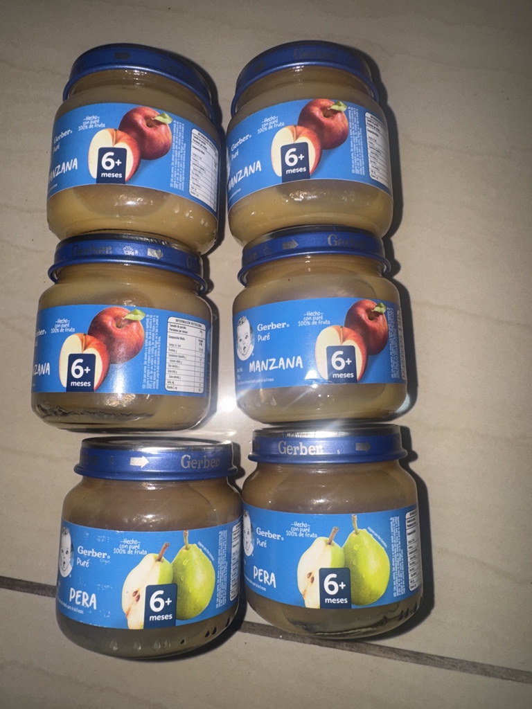 Gerber puré manzana y pera 6+ meses