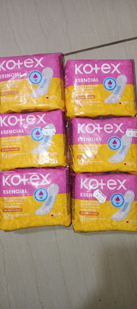 Kotex sin alas 10 und