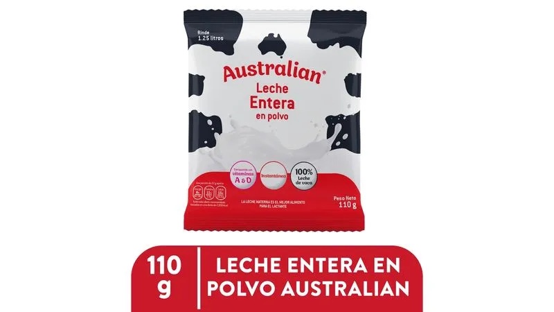 Australian Leche Entera en Polvo 110g (und)