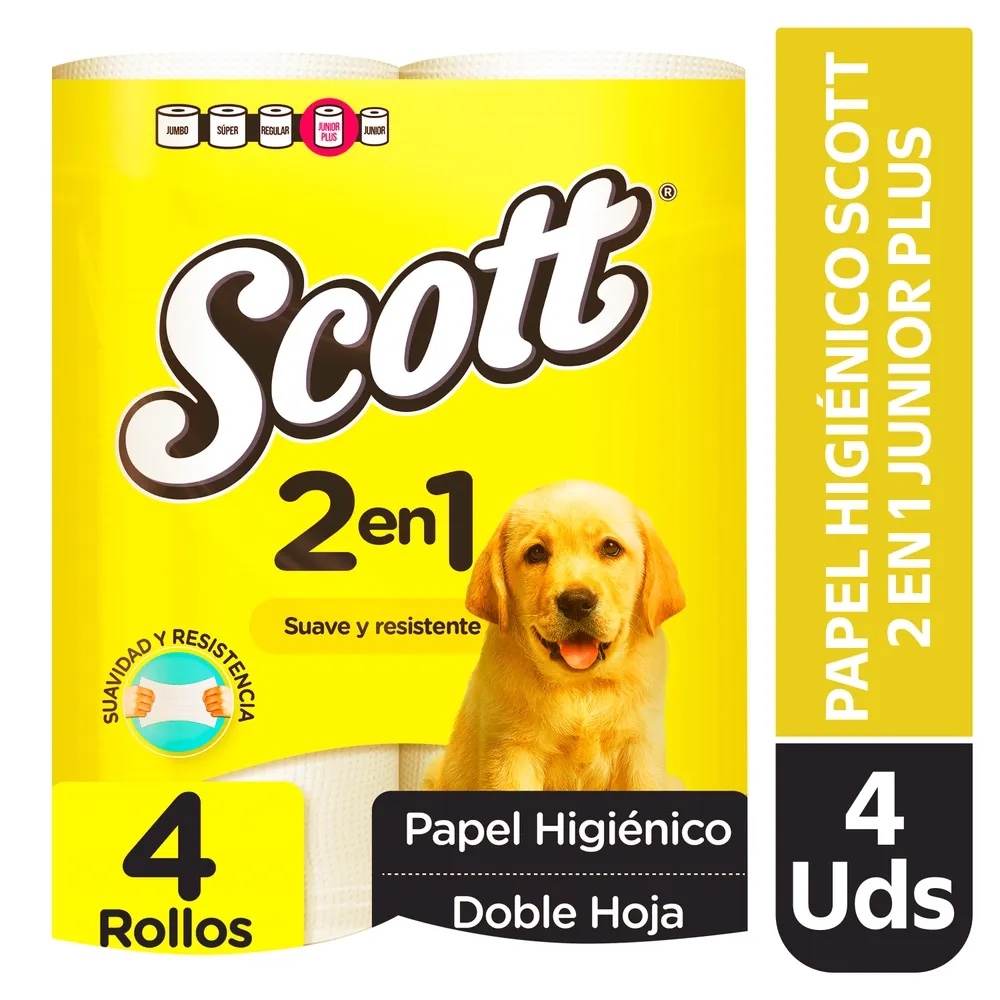 Papel higiénico, Scott (fardo de 12 paquetes)