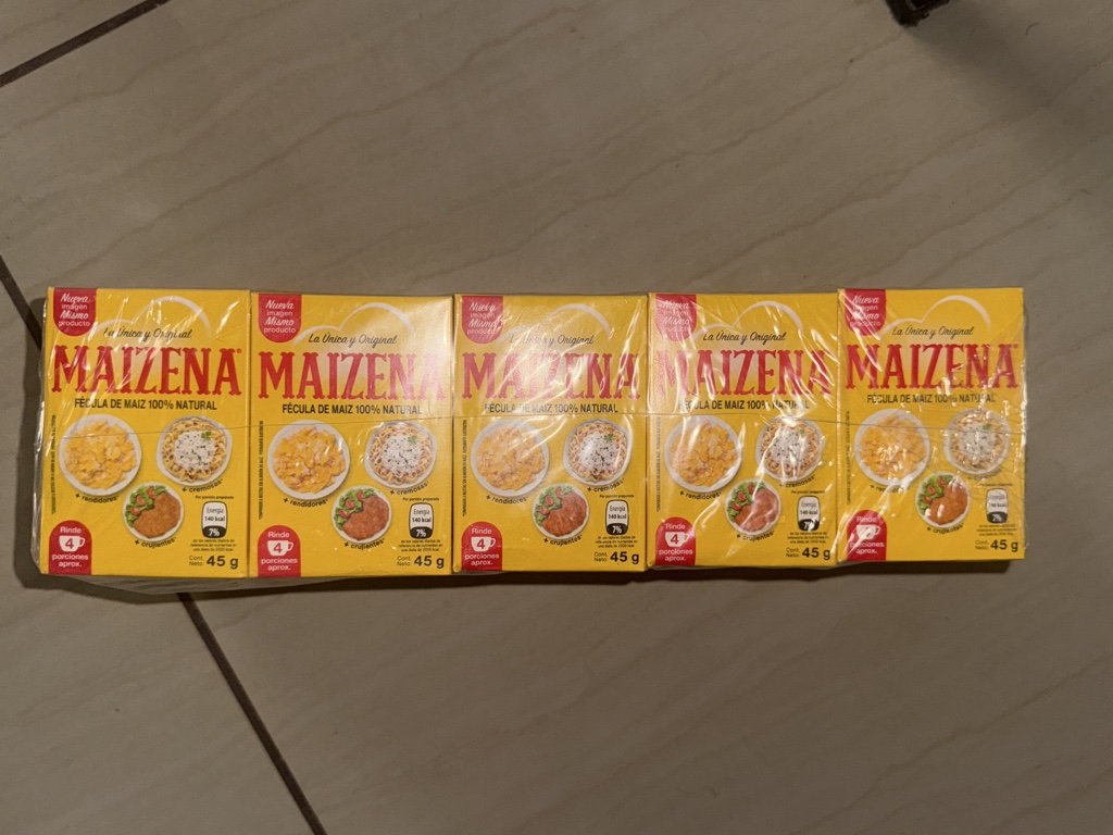 Maizena fécula de maíz (paquete de 12 und)