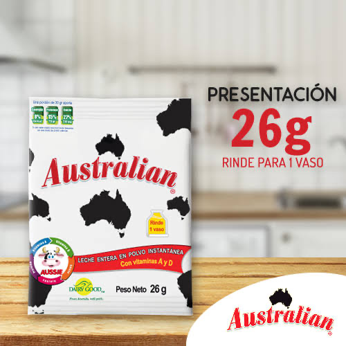 Australian leche en polvo 26g