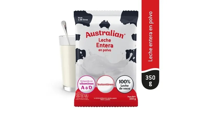 Australian leche entera en polvo 350g (und)