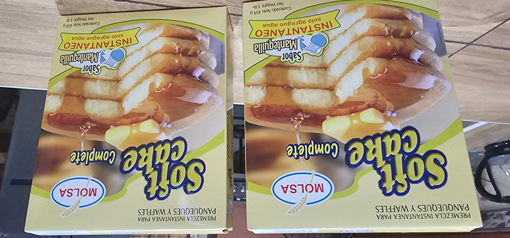 Pan Cake natural instamtaneo sabor mantequilla caja de 454g