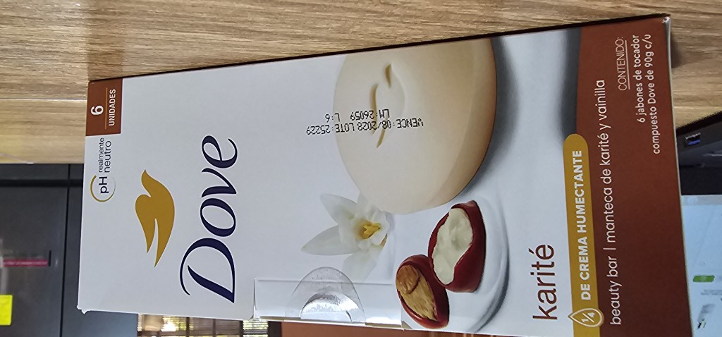 Dove karité y vainilla jabón 6u