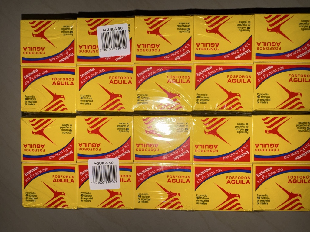 Águila fósforos amarillos paquete de 10 cjt