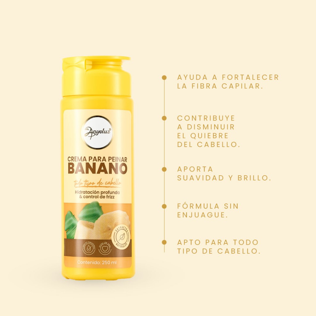 CREMA PARA PEINAR CON BANANO ANYELUZ