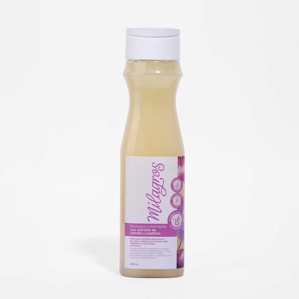 Shampoo Crecimiento Con Extracto de Cebolla y Péptidos Milagros