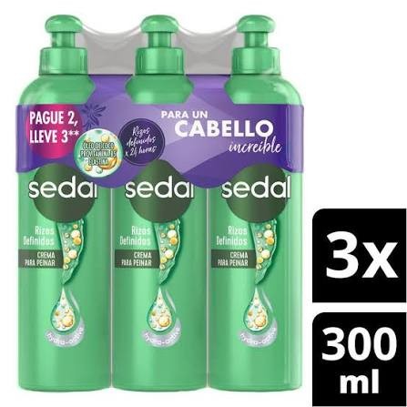 CREMA PARA PEINAR SEDAL x3unds
