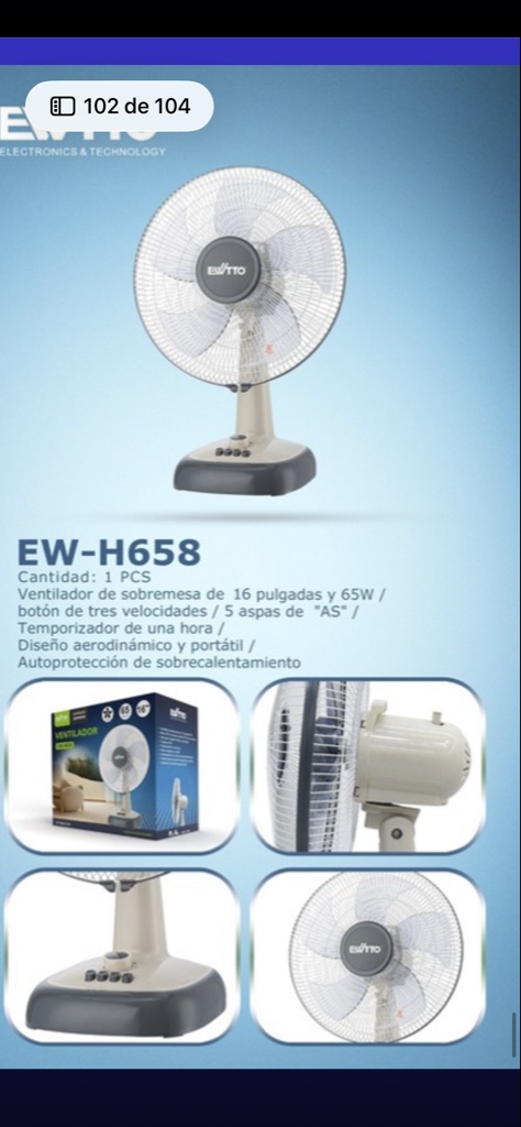 EW-H658 ventilador pedestal