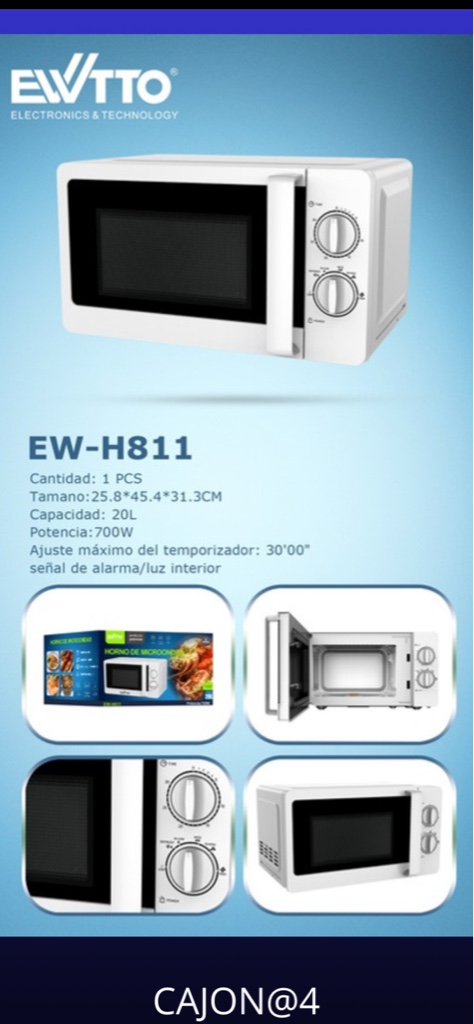 H811 microondas blanco